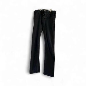 Men’s Rufskin brand jeans size 28 in black ultra low rise button closure skinny